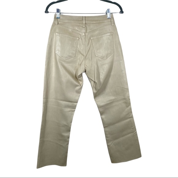 L'Agence Coated Sada High Rise Cropped Raw Hem Jeans (25) - Picture 2 of 10